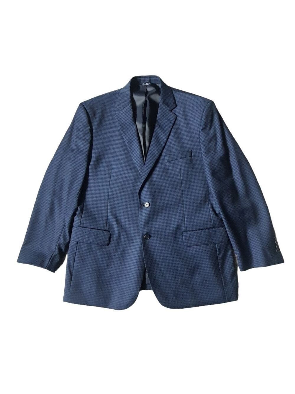 Jos. A. Bank Traditional Fit Checkered Sport Coat Blue Black Size 44 Reg
